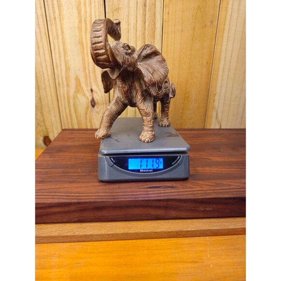 Hand-Carved Wooden Elephant Figurine With Intricate Floral Detailing Decorative - Picture 12 of 12